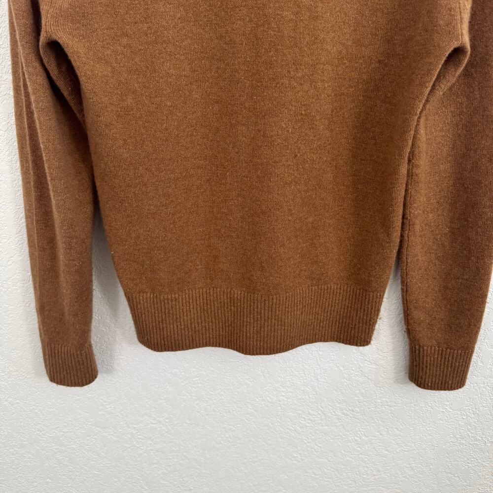 Everlane Cashmere Crew Neck Long Sleeve Pullover Sweater Whiskey Brown XS - Picture 8 of 12
